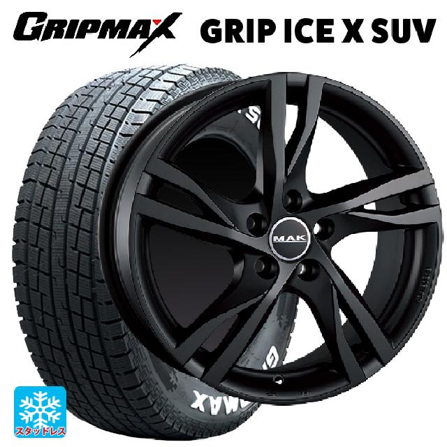 ボルボ XC60(DB/DD系)用 235/60R18 107H XL グリップマックス グリップアイスエックス SUV ホワイトレター # マック ストックホルム マットチタン 新品スタッドレスタイヤホイール 4本セット