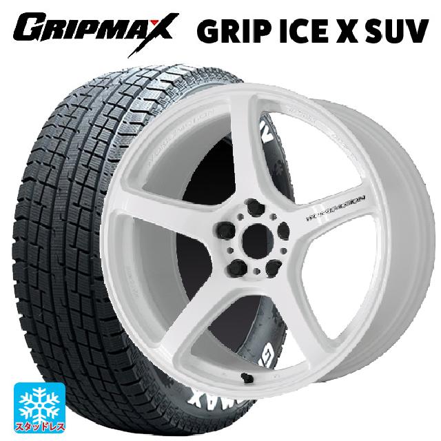 トヨタ ハリアー(80系)用 225/60R18 104H XL グリップマックス グリップアイスX SUV ホワイトレター # ワーク エモーション T5R ICW 新品スタッドレスタイヤホイール 4本セット