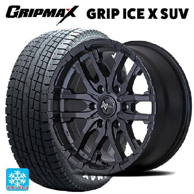 トヨタ ハイラックス(120系)用 265/65R17 112T グリップマックス グリップアイスX SUV ホワイトレター # エムアイディー ナイトロパワー M26 クロスファング ブラストブラック 新品スタッドレスタイヤホイール 4本セット