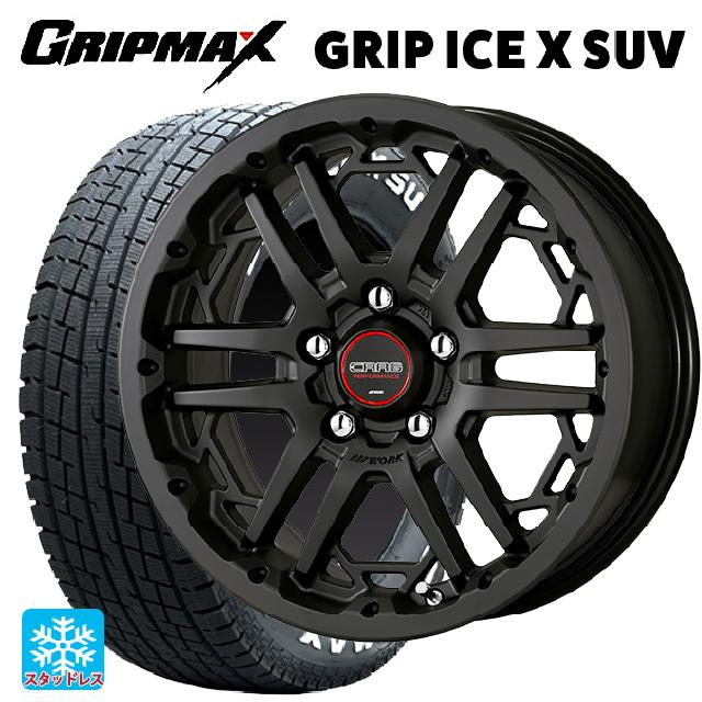 225/70R16 103Q グリップマックス グリップアイスX SUV ホワイトレター #(中古) ワーク クラッグ ティーグラビック3 MBL 16-7J 国産車用 スタッドレスタイヤホイール4本セット