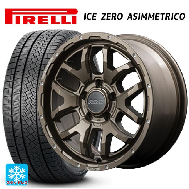 【6/11 1:59迄 全品ポイント5倍】205/55R16 91H ピレリ アイスゼロ アシンメトリコ 正規品 レイズ チームデイトナ F6 ブースト Z5 16-7J 国産車用 スタッドレスタイヤホイール4本セット