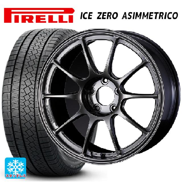225/45R18 95H XL ピレリ アイスゼロ アシンメトリコ 正規品 ウェッズ ウェッズスポーツ TC105X フォージド EJ-TITAN 18-8.5J 国産車用 スタッドレスタイヤホイール4本セット