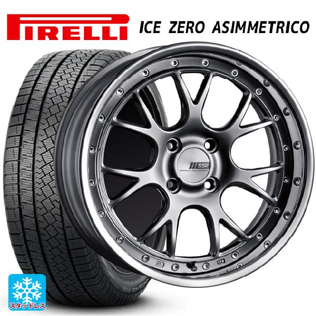 215/45R17 91H XL ピレリ アイスゼロ アシンメトリコ 正規品 タナベ SSR プロフェッサー MS3R チタンシルバー 17-7J 国産車用 スタッドレスタイヤホイール4本セット