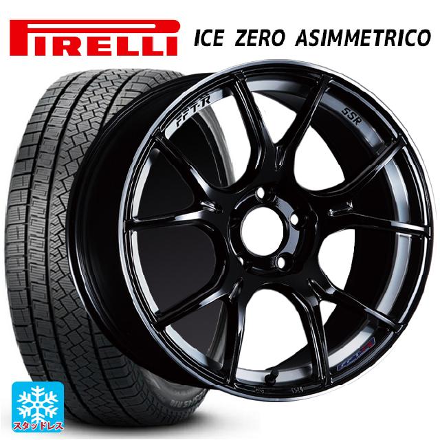 【6/11 1:59迄 全品ポイント5倍】225/50R18 99H ピレリ アイスゼロ アシンメトリコ 正規品 タナベ SSR GT X02 グロスブラック 18-7.5J 国産車用 スタッドレスタイヤホイール4本セット