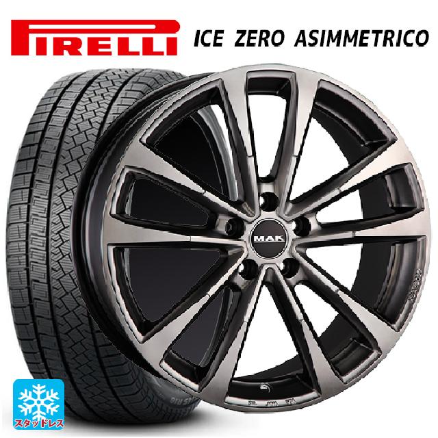 アウディ S3 セダン(8V)用 225/45R17 94H XL ピレリ アイスゼロ アシンメトリコ 正規品 阿部商会 マック マイン Mチタン 新品スタッドレスタイヤホイール 4本セット