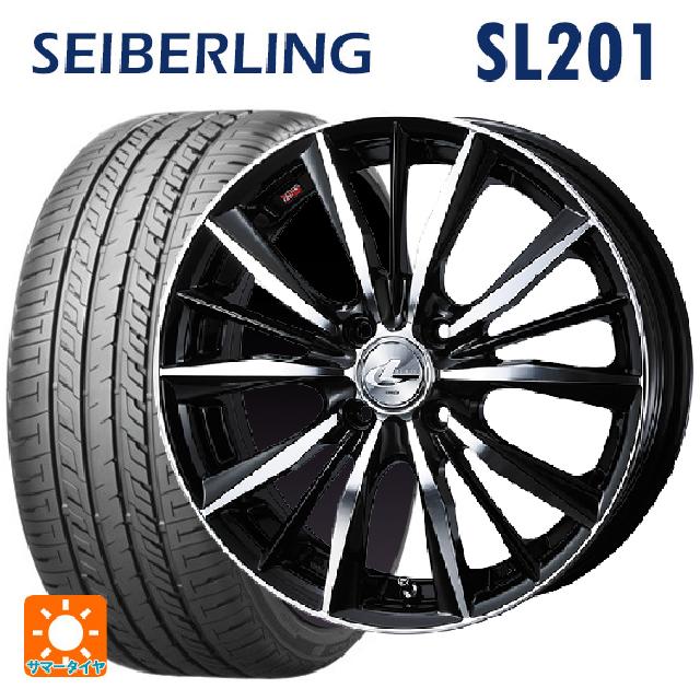 185/55R16 83V セイバーリング セイバーリング SL201(ブリヂストン工場生産） # ウェッズ レオニス VX BKMC 16-6J 国産車用 サマータイヤホイール4本セット