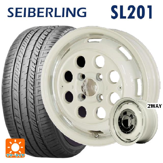 【6/15〜16限定 全品P5倍＆クーポン】165/60R14 75H セイバーリング セイバーリング SL201(ブリヂストン工場生産） エムアイディー ガルシア シスコ オールドイングリュッシュホワイト＋リムヴァーレイ 14-4.5J 国産車用 サマータイヤホイール4本セット