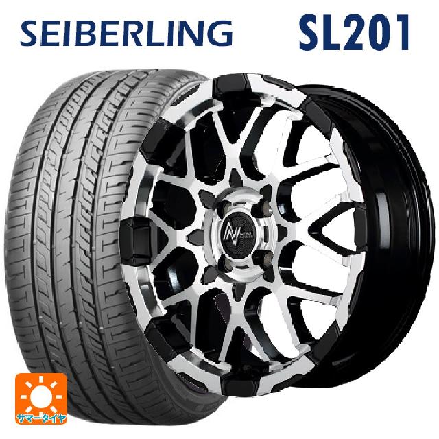 【6/22 20時〜 全品P5倍＆クーポン】185/55R16 83V セイバーリング セイバーリング SL201(ブリヂストン工場生産） エムアイディー ナイトロパワー M28バレットKC ブラック/ミラーカット 16-6J 国産車用 サマータイヤホイール4本セット