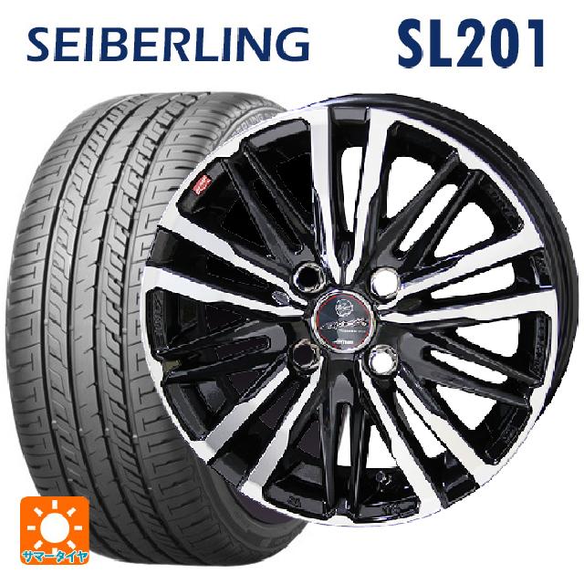 【6/15〜16限定 全品P5倍＆クーポン】165/55R15 75V セイバーリング セイバーリング SL201(ブリヂストン工場生産） 共豊 スマック クレスト サファイアブラックポリッシュ 15-4.5J 国産車用 サマータイヤホイール4本セット