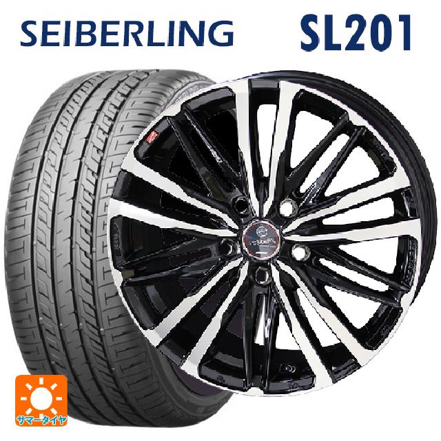215/60R16 95H セイバーリング セイバーリング SL201(ブリヂストン工場生産） 共豊 スマック クレスト サファイアブラックポリッシュ 16-6.5J 国産車用 サマータイヤホイール4本セット