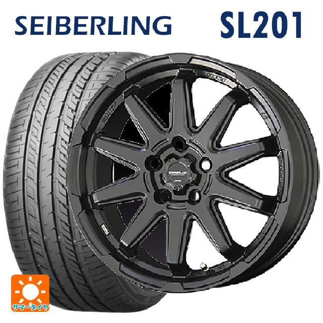 205/55R16 91V セイバーリング セイバーリング SL201(ブリヂストン工場生産） # 共豊 サーキュラー C10S マットブラック 16-6.5J 国産車用 サマータイヤホイール4本セット