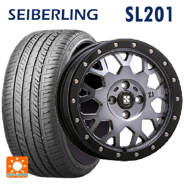 【6/22 20時〜 全品P5倍＆クーポン】165/55R14 72V セイバーリング セイバーリング SL201(ブリヂストン工場生産） エムエルジェイ エクストリームJ XJ04 Gloss Blk. M. Smoke 14-4.5J 国産車用 サマータイヤホイール4本セット
