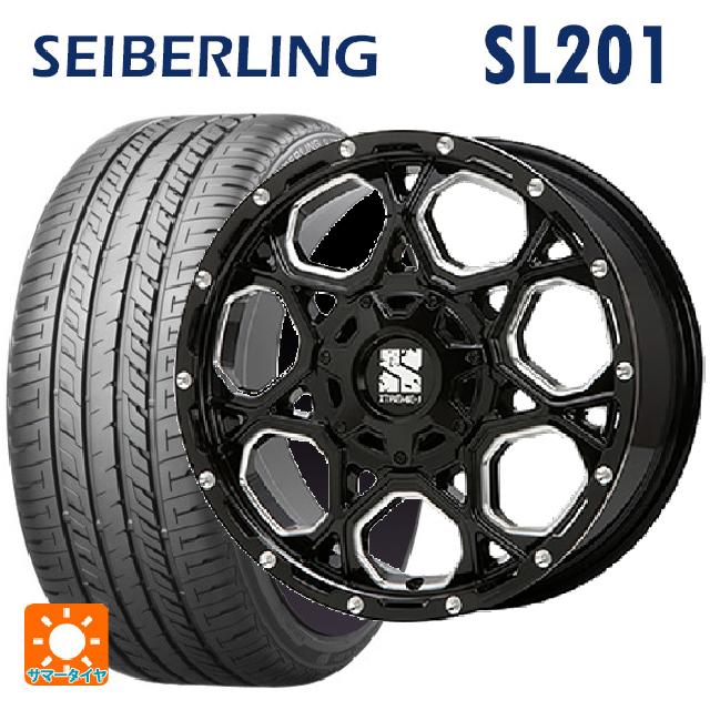 【6/22 20時〜 全品P5倍＆クーポン】205/60R16 92H セイバーリング セイバーリング SL201(ブリヂストン工場生産） エムエルジェイ エクストリームJ XJ06 Gloss Black Milled 16-7J 国産車用 サマータイヤホイール4本セット