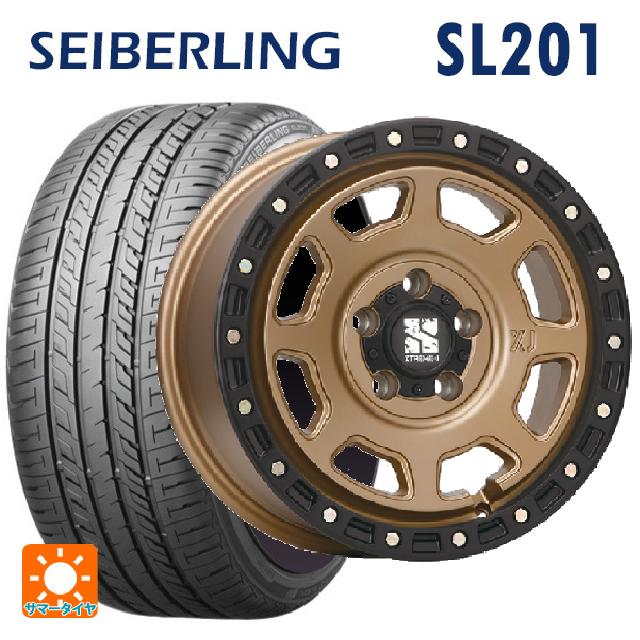 225/55R17 101V XL セイバーリング セイバーリング SL201(ブリヂストン工場生産） # エムエルジェイ エクストリームJ XJ07 Matte Bronze　BKRim 17-8J 国産車用 サマータイヤホイール4本セット