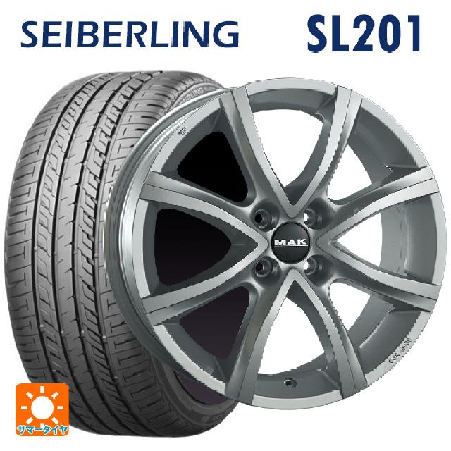 アウディ A3 セダン(GY系)用 225/40R18 92W XL セイバーリング セイバーリング SL201(ブリヂストン工場生産） マック マイン Mチタン 新品サマータイヤホイール 4本セット