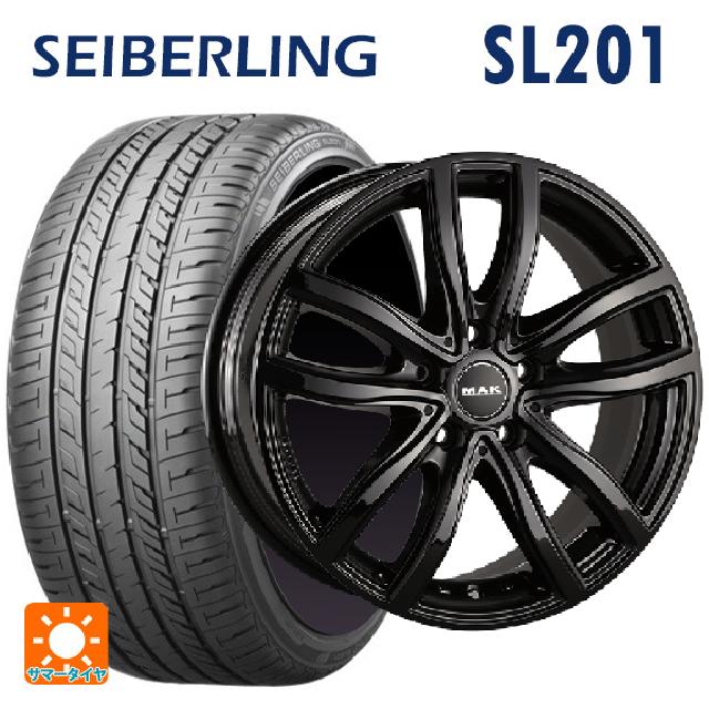 BMW 2シリーズ アクティブツアラー(F45)用 225/45R18 95W XL セイバーリング セイバーリング SL201(ブリヂストン工場生産） # マック ファー グロスブラック 新品サマータイヤホイール 4本セット