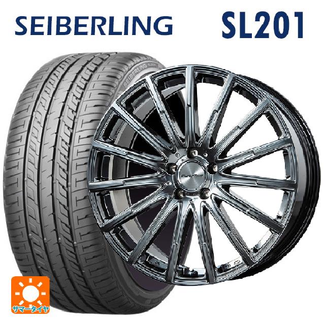 【5/30限定 最大3万円OFFクーポン】メルセデスベンツ CLA(C118)用 225/45R18 95W XL セイバーリング セイバーリング SL201(ブリヂストン工場生産） # エアフルト クロームハイパーブラック 新品サマータイヤホイール 4本セット