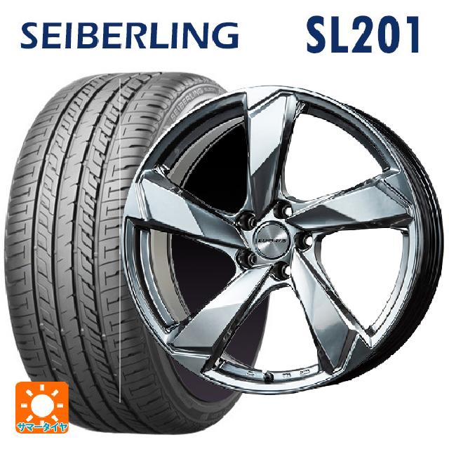 プジョー 3008(P845系)用 225/55R18 98V セイバーリング セイバーリング SL201(ブリヂストン工場生産） # クロスエッジ クロームハイパーシルバー 新品サマータイヤホイール 4本セット