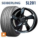 【6/20限定 全品P5倍&クーポン】アウディ Q2(GA系)用 215/60R16 95H セイバーリング セイバーリング SL201(ブリヂストン工場生産) ユーロアクシス クロスエッジ グロスブラック/カットスポーク 新品サマータイヤホイール 4本セット(2)