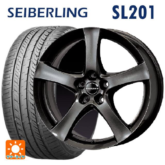 メルセデスベンツ Aクラス(W177)用 225/45R18 95W XL セイバーリング セイバーリング SL201(ブリヂストン工場生産） # ボルベット タイプ F ミストラルアンスラサイトグロッシー 新品サマータイヤホイール 4本セット