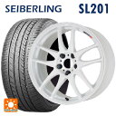 215/60R17 96H セイバーリング セイバーリング SL201(ブリヂストン工場生産） # ワーク エモーション CR極 WHT 17-7J 国産車用 サマータイヤホイール4本セット