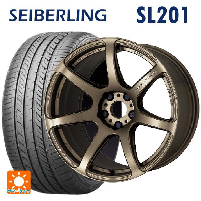 スバル レヴォーグ(VN系)用 225/45R18 95W XL セイバーリング セイバーリング SL201(ブリヂストン工場生産） # エモーション T7R AHG 新品サマータイヤホイール 4本セット