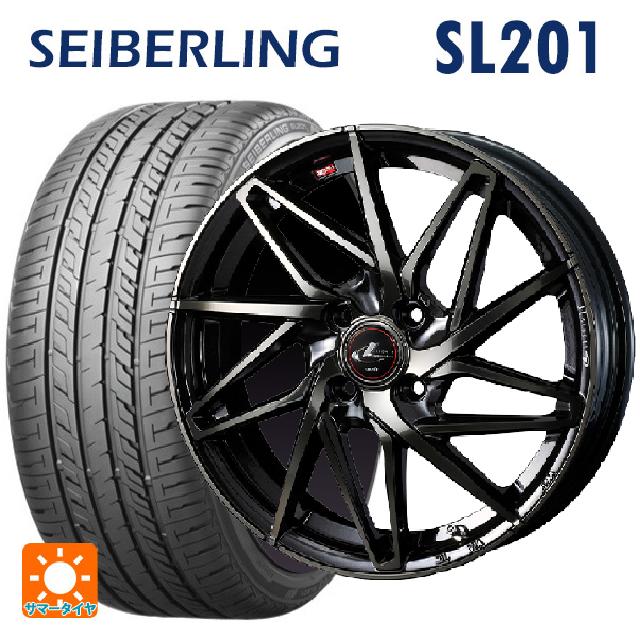 【最大3万円OFFクーポン 5/16 1:59迄】195/55R15 85V セイバーリング セイバーリング SL201(ブリヂストン工場生産） ウェッズ レオニス IT PBMC/TI 15-5.5J 国産車用 サマータイヤホイール4本セット