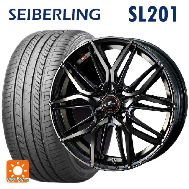 【6/15〜16限定 全品P5倍＆クーポン】185/60R15 84H セイバーリング セイバーリング SL201(ブリヂストン工場生産） ウェッズ レオニス LM PBMC/TI 15-5.5J 国産車用 サマータイヤホイール4本セット