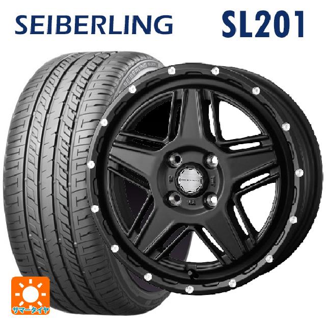 【6/15〜16限定 全品P5倍＆クーポン】165/55R14 72V セイバーリング セイバーリング SL201(ブリヂストン工場生産） ウェッズ マッドヴァンス07 FULL MAT BLACK 14-4.5J 国産車用 サマータイヤホイール4本セット