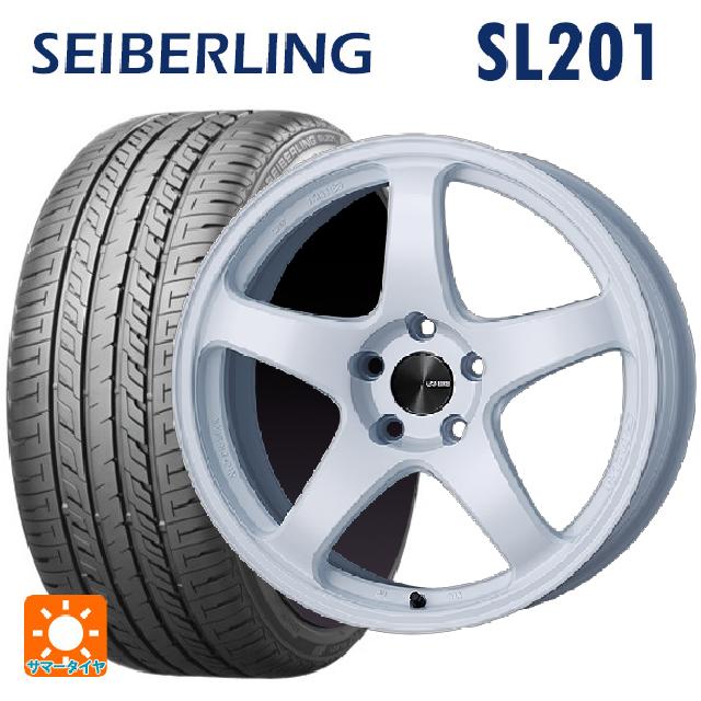 185/55R16 83V セイバーリング セイバーリング SL201(ブリヂストン工場生産） # エンケイ パフォーマンスライン PF05 W 16-6.5J 国産車用 サマータイヤホイール4本セット