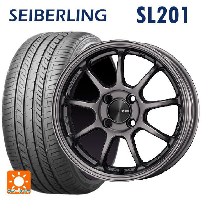 【6/22 20時〜 全品P5倍＆クーポン】195/55R15 85V セイバーリング セイバーリング SL201(ブリヂストン工場生産） エンケイ パフォーマンスライン PF09 DS 15-6J 国産車用 サマータイヤホイール4本セット