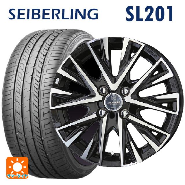 165/55R15 75V セイバーリング セイバーリング SL201(ブリヂストン工場生産） 共豊 スマック レジーナ サファイアブラックポリッシュ 15-4.5J 国産車用 サマータイヤホイール4本セット
