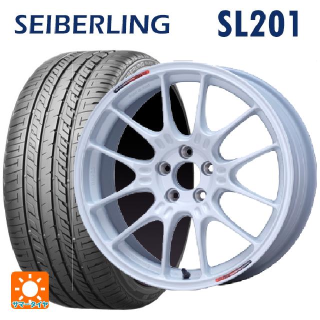 215/45R17 91W XL セイバーリング セイバーリング SL201(ブリヂストン工場生産） # エンケイ レーシング GTC02 For GR86 / BRZ Cup White 17-7.5J 国産車用 サマータイヤホイール4本セット