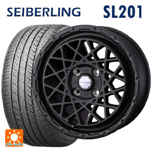 【6/22 20時〜 全品P5倍＆クーポン】165/55R14 72V セイバーリング セイバーリング SL201(ブリヂストン工場生産） ウェッズ マッドヴァンス 09 FULL MAT BLACK 14-4.5J 国産車用 サマータイヤホイール4本セット