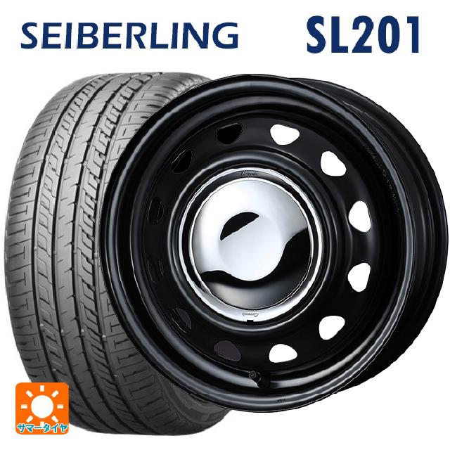 165/60R14 75H セイバーリング セイバーリング SL201(ブリヂストン工場生産） ウェッズ ネオキャロ スチールホイール # セミマットブラック/クロームキャップ 14-4.5J 国産車用 サマータイヤホイール4本セット