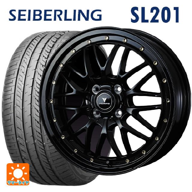 【6/15〜16限定 全品P5倍＆クーポン】165/55R15 75V セイバーリング セイバーリング SL201(ブリヂストン工場生産） ウェッズ ノヴァリス アセットエムワン ブラック/ゴールドピアス 15-4.5J 国産車用 サマータイヤホイール4本セット