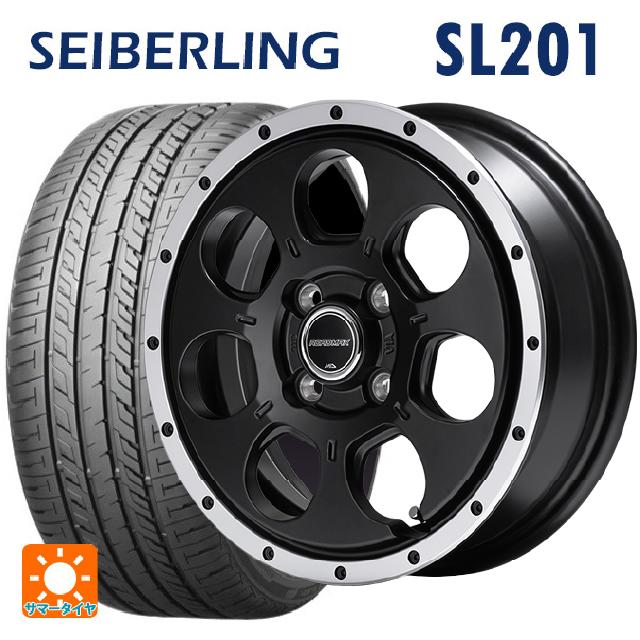 165/60R14 75H セイバーリング セイバーリング SL201(ブリヂストン工場生産） エムアイディー MIDホイール WO-7 セミグロスブラックフランジDC 14-4.5J 国産車用 サマータイヤホイール4本セット