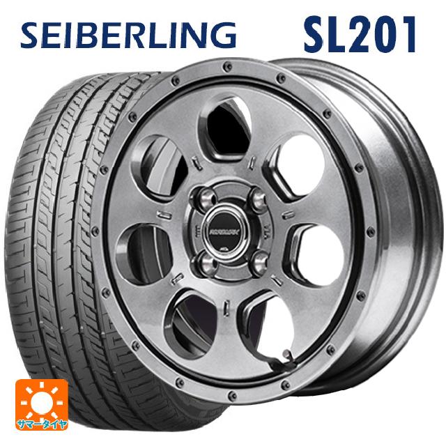 【6/15〜16限定 全品P5倍＆クーポン】165/55R15 75V セイバーリング セイバーリング SL201(ブリヂストン工場生産） エムアイディー MIDホイール マッドエージェント メタリックグレー 15-4.5J 国産車用 サマータイヤホイール4本セット
