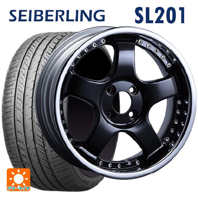 マツダ ロードスター(ND系)用 205/40R17 84W XL セイバーリング セイバーリング SL201(ブリヂストン工場生産） SSR プロフェッサー SP1R ブラック 新品サマータイヤホイール 4本セット