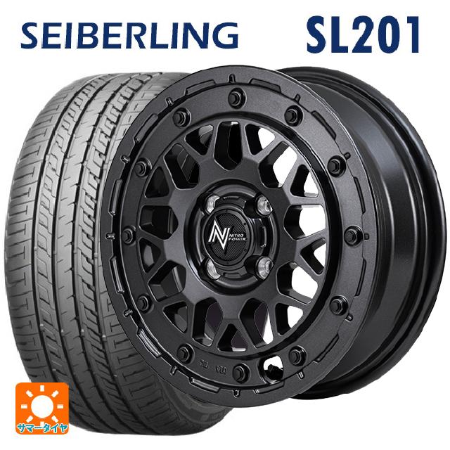 【6/15〜16限定 全品P5倍＆クーポン】165/55R14 72V セイバーリング セイバーリング SL201(ブリヂストン工場生産） エムアイディー ナイトロパワー M29 スティンガー セミグロスブラッククリア 14-4.5J 国産車用 サマータイヤホイール4本セット
