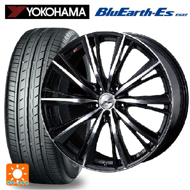 【6/22 20時〜 全品P5倍＆クーポン】スバル フォレスター(SL系)用 225/55R18 98V ヨコハマ ブルーアースEs ES32 ウェッズ レオニス WX BKMC 新品サマータイヤホイール 4本セット