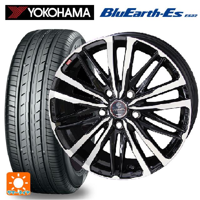 195/65R15 91S ヨコハマ ブルーアースEs ES32 共豊 スマック クレスト サファイアブラックポリッシュ 15-6J 国産車用 サマータイヤホイール4本セット