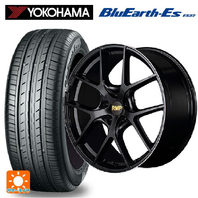 スバル クロストレック(5AA-GUE)用 225/60R17 99H ヨコハマ ブルーアースEs ES32 エムアイディー MID エクスクルーシブ 025F セミグロスブラック＋リムエッジDC＋ロゴマシニング 新品サマータイヤホイール 4本セット