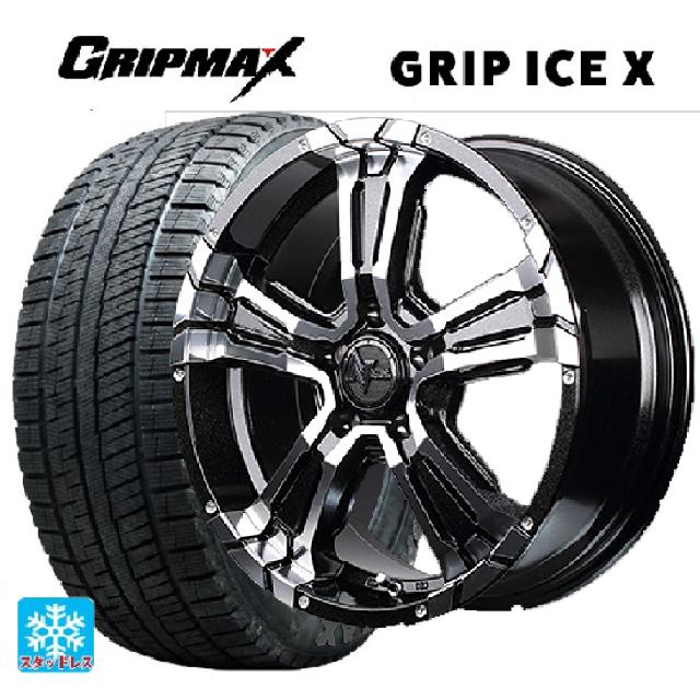 【6/22 20時〜 全品P5倍＆クーポン】215/50R17 95T XL グリップマックス グリップアイスX ブラックレター エムアイディー ナイトロパワー クロスクロウ（訳あり） ブラックメタリック＋ミラーカット 17-7J 国産車用 スタッドレスタイヤホイール4本セット