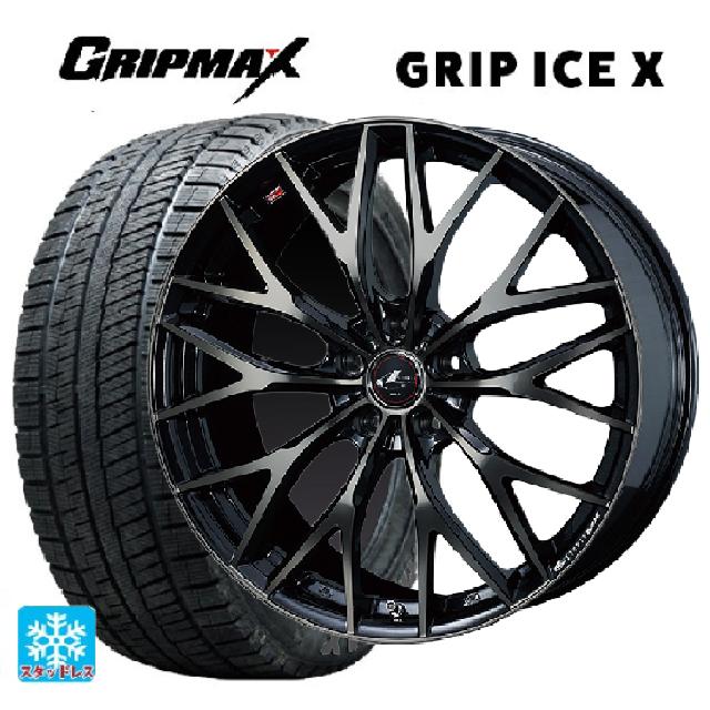 【6/22 20時〜 全品P5倍＆クーポン】215/60R16 95T グリップマックス グリップアイスX ブラックレター ウェッズ レオニス MX PBMC/TI 16-6.5J 国産車用 スタッドレスタイヤホイール4本セット