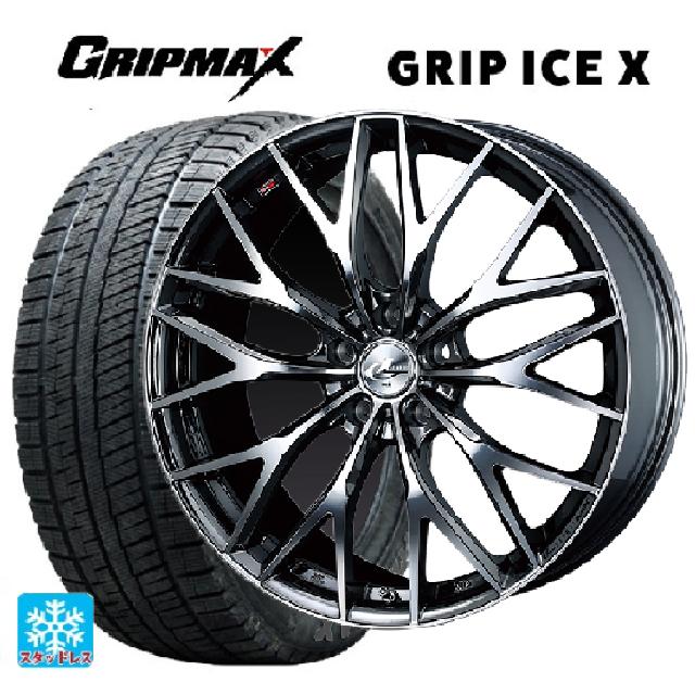 トヨタ プリウス(60系)用 195/60R17 90T グリップマックス グリップアイスエックス ブラックレター # レオニス MX BMCMC 新品スタッドレスタイヤホイール 4本セット