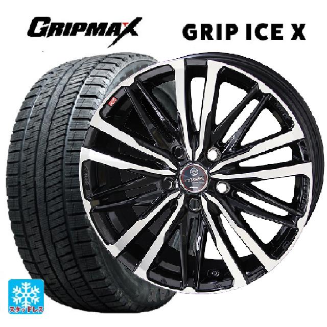 【6/22 20時〜 全品P5倍＆クーポン】215/60R16 95T グリップマックス グリップアイスX ブラックレター 共豊 スマック クレスト サファイアブラックポリッシュ 16-6.5J 国産車用 スタッドレスタイヤホイール4本セット