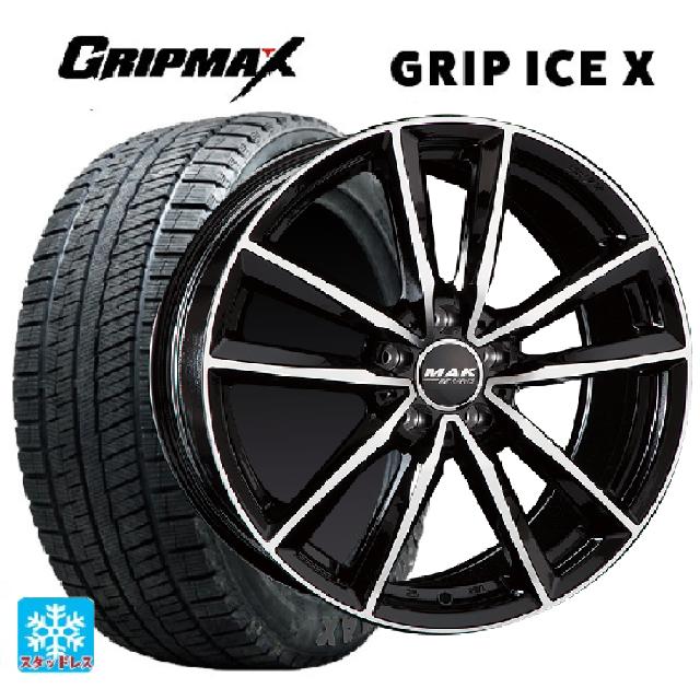 【最大3万円OFFクーポン 5/16 1:59迄】メルセデスベンツ Cクラス(W205)用 225/50R17 98T XL グリップマックス グリップアイスエックス ブラックレター # マック ブレーメンFF ブラックミラー 新品スタッドレスタイヤホイール 4本セット