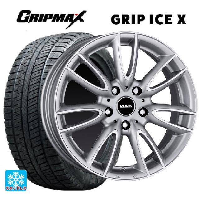 【6/15〜16限定 全品P5倍＆クーポン】ミニ ミニ(F55/F56/F57)用 175/65R15 84Q グリップマックス グリップアイスX ブラックレター # 阿部商会 マック ジャッキー シルバー 新品スタッドレスタイヤホイール 4本セット