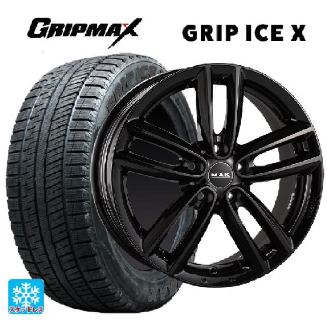 ミニ ミニクロスオーバー(F60)用 225/55R17 101T XL グリップマックス グリップアイスX ブラックレター 阿部商会 マック オックスフォード グロスブラック 新品スタッドレスタイヤホイール 4本セット